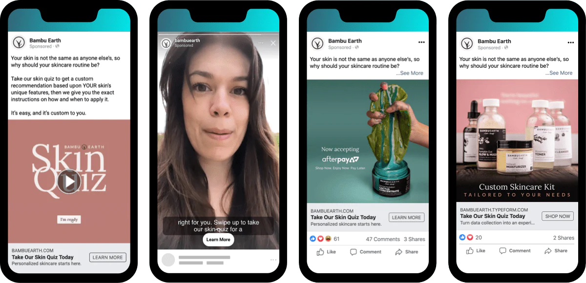 social media advertising example